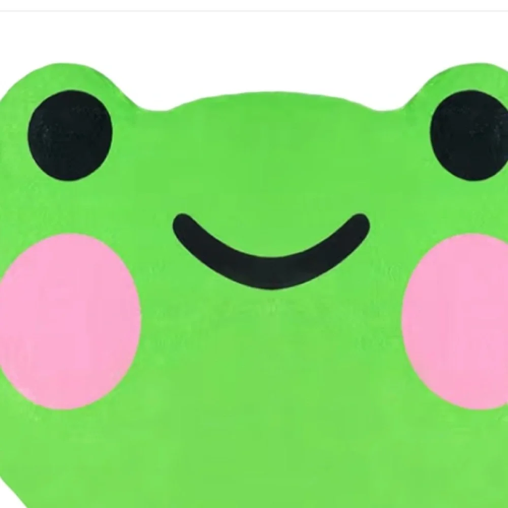 New- Frog plush Face shape Large 60 x 50 Inch cozy  flannel throw blanket
